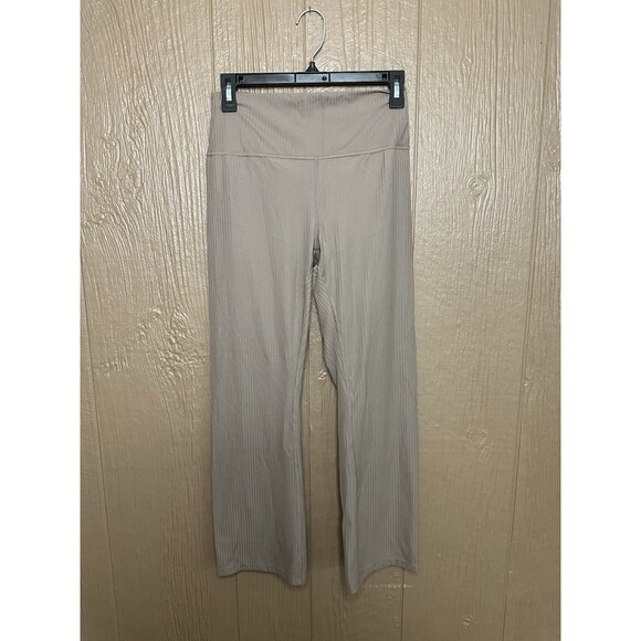 Prana Luxara Rib Flare‎ Cropped Leggings Carob Size Medium Ribbed Casual Light - Picture 1 of 7